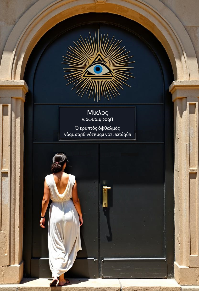 A divine door with an all-seeing eye
